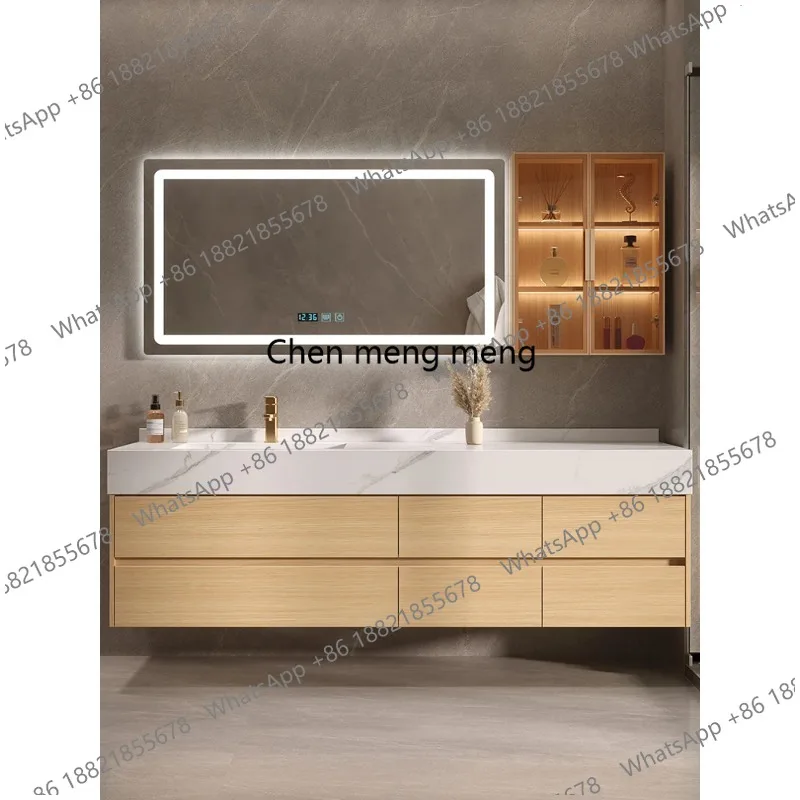 Modern Log Slate Bathroom Cabinet Combination Solid Wood Hand Wash Basin Toilet Washbasin Intelligent Light Luxury Bathroom
Modern Log Slate Bathroom Cabinet Combination Solid Wood Hand Wash Basin Toilet Washbasin Intelligent Light Luxury Bathroom