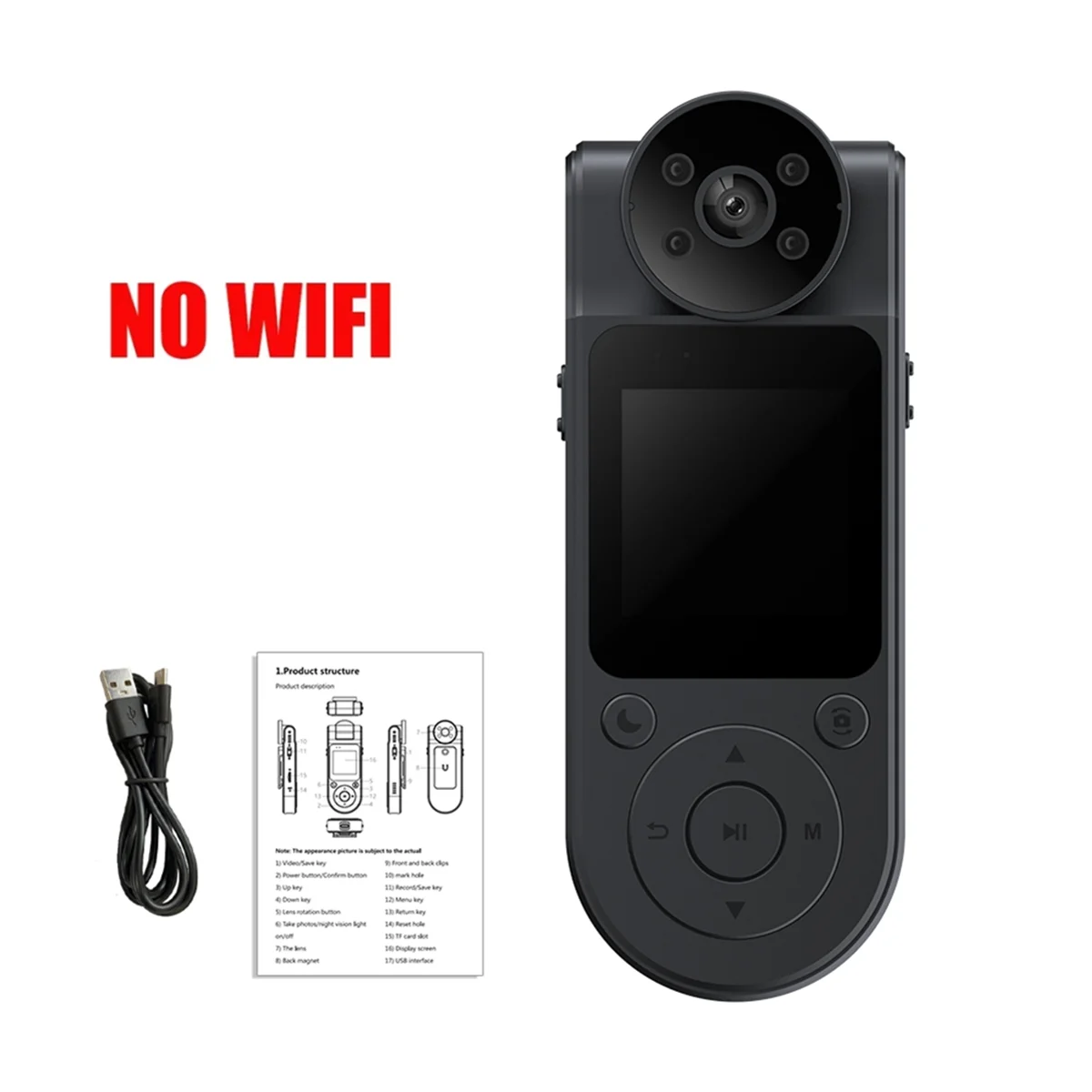 AB-HD 1080P Mini Camera Bodycam 180° Adjustable Sports DV Camera Outdoor Law Enforcement Recorder Night Vision
AB-HD 1080P Mini Camera Bodycam 180° Adjustable Sports DV Camera Outdoor Law Enforcement Recorder Night Vision