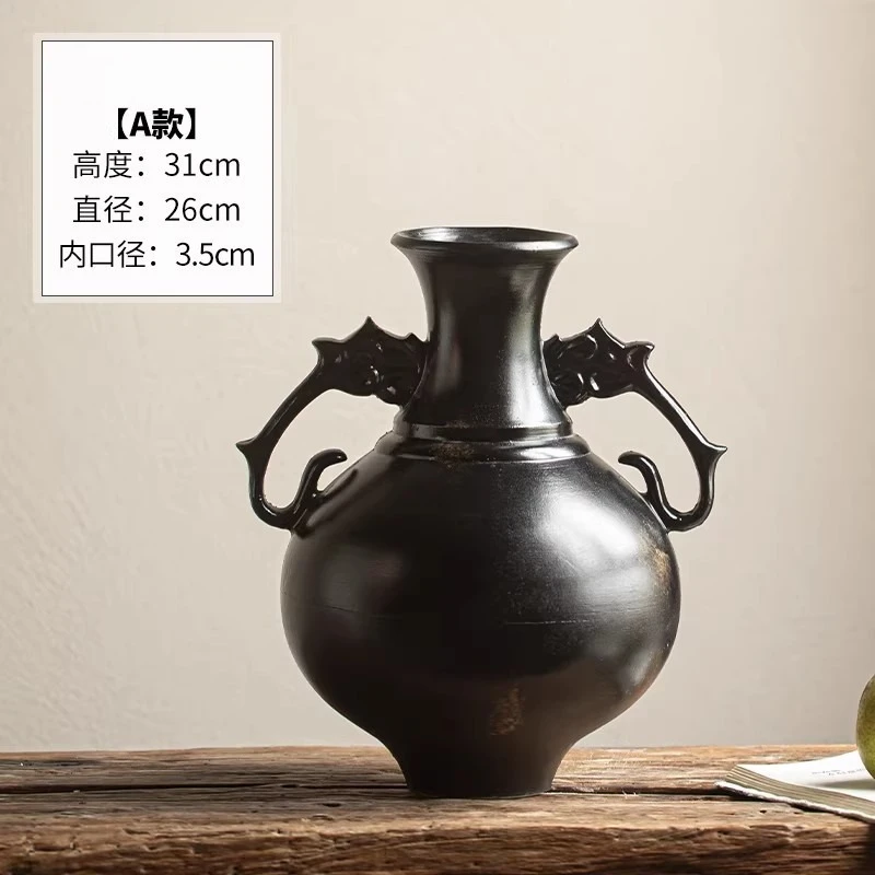 Wabi-sabi style gold-painted ceramic vase for a high-end feel for homestay living room and home gilded ceramic jar
Wabi-sabi style gold-painted ceramic vase for a high-end feel for homestay living room and home gilded ceramic jar