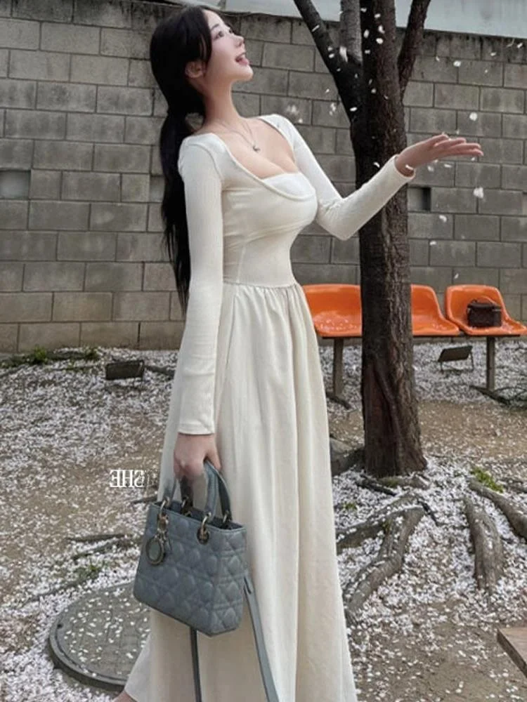 Low-Neck Long Dress Korean Model Sexy Women's Flavor Pure Desire LX153 Daily Shipping No Brand Registered Trademark
Low-Neck Long Dress Korean Model Sexy Women's Flavor Pure Desire LX153 Daily Shipping No Brand Registered Trademark