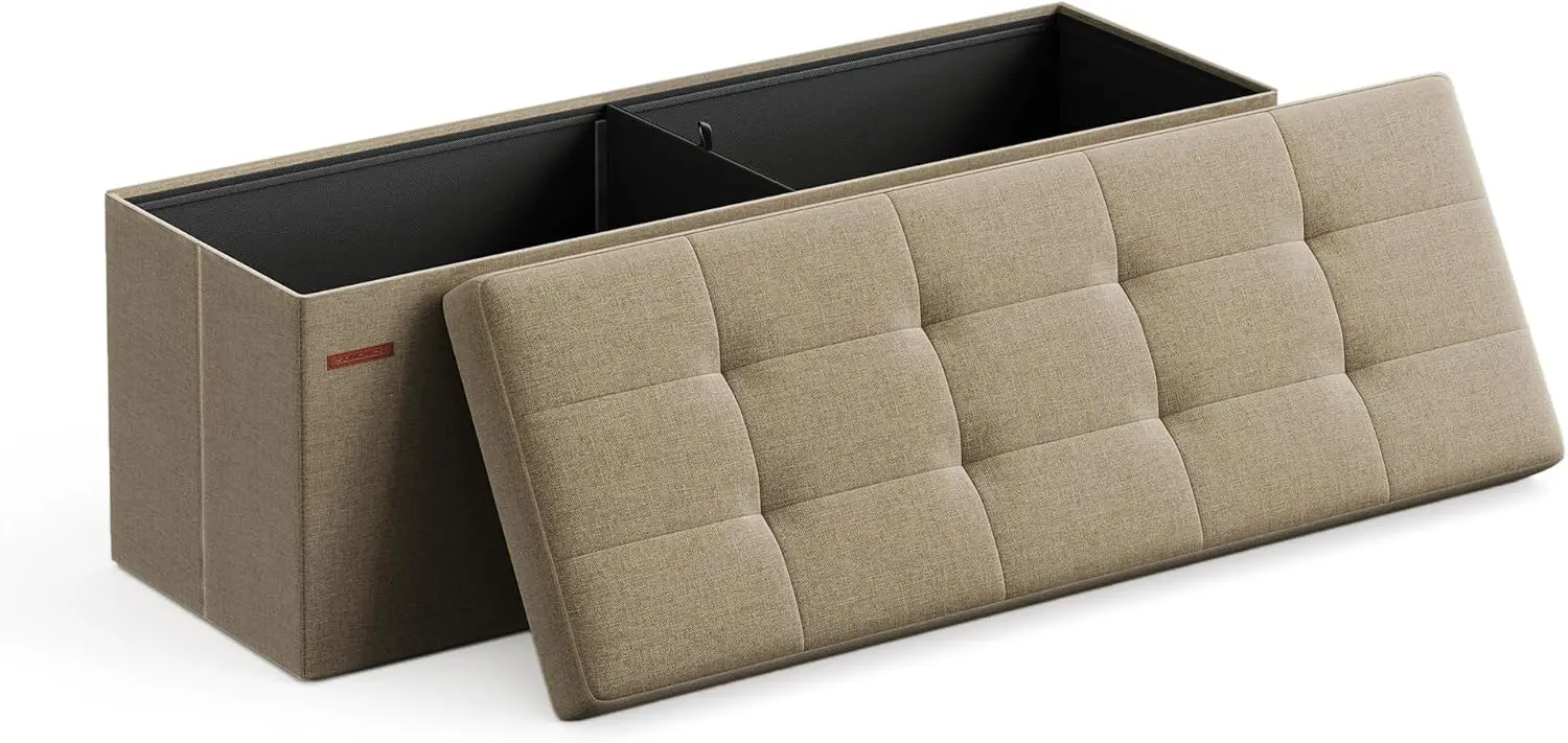 43 Inches Folding Storage Ottoman Bench, Ottoman Foot Rest, End of Bed Bench, Storage Chest, Load 660 lb,
43 Inches Folding Storage Ottoman Bench, Ottoman Foot Rest, End of Bed Bench, Storage Chest, Load 660 lb,