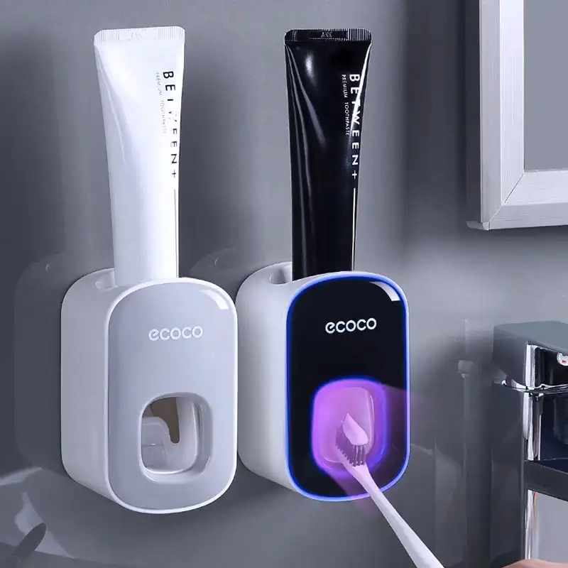 Automatic Wall Mount Stand Toothpaste Dispenser Dust-proof Toothbrush Holder Bathroom Accessories Set Toothpaste Squeezer
Automatic Wall Mount Stand Toothpaste Dispenser Dust-proof Toothbrush Holder Bathroom Accessories Set Toothpaste Squeezer