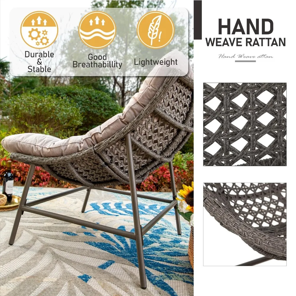 Outdoor Papasan Chairs with Cushion and Frame, Comfy Patio Chairs, Oversized Padded Lounge Chairs Set of 2, 350Ibs, Customized
Outdoor Papasan Chairs with Cushion and Frame, Comfy Patio Chairs, Oversized Padded Lounge Chairs Set of 2, 350Ibs, Customized