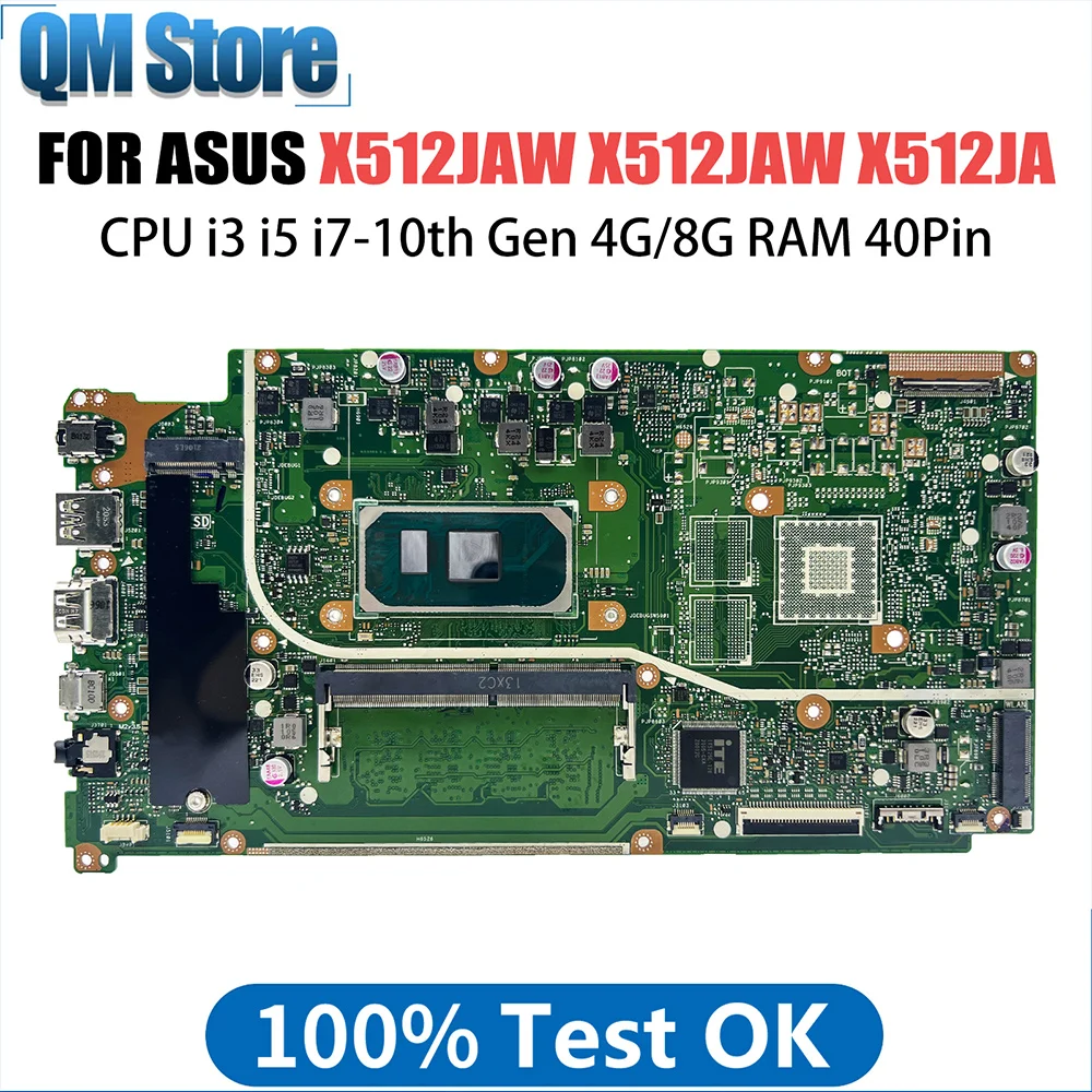 Laptop Mainboard For Asus VivoBook 15 X512JAW X512JA X712JA X512JAU V5000JP Notebook Motherboard I3 I5 I7 10th 4G RAM 40Pin
Laptop Mainboard For Asus VivoBook 15 X512JAW X512JA X712JA X512JAU V5000JP Notebook Motherboard I3 I5 I7 10th 4G RAM 40Pin