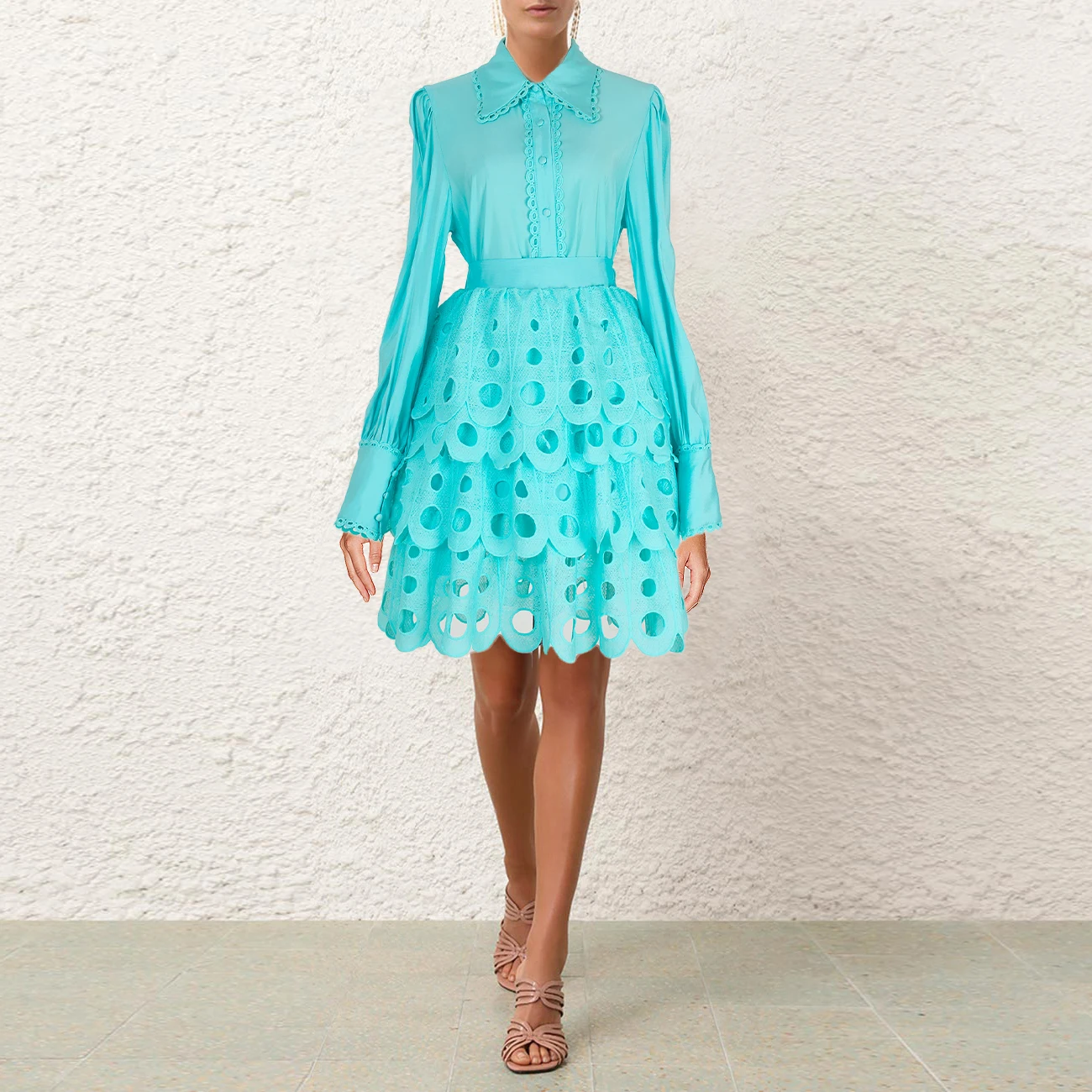 Новинка 2023 года, цветной хлопковый топ с кружевной отделкой Faion Splice f, комплект с эластичной юбкой, женский деловой костюм
Новинка 2023 года, цветной хлопковый топ с кружевной отделкой Faion Splice f, комплект с эластичной юбкой, женский деловой костюм