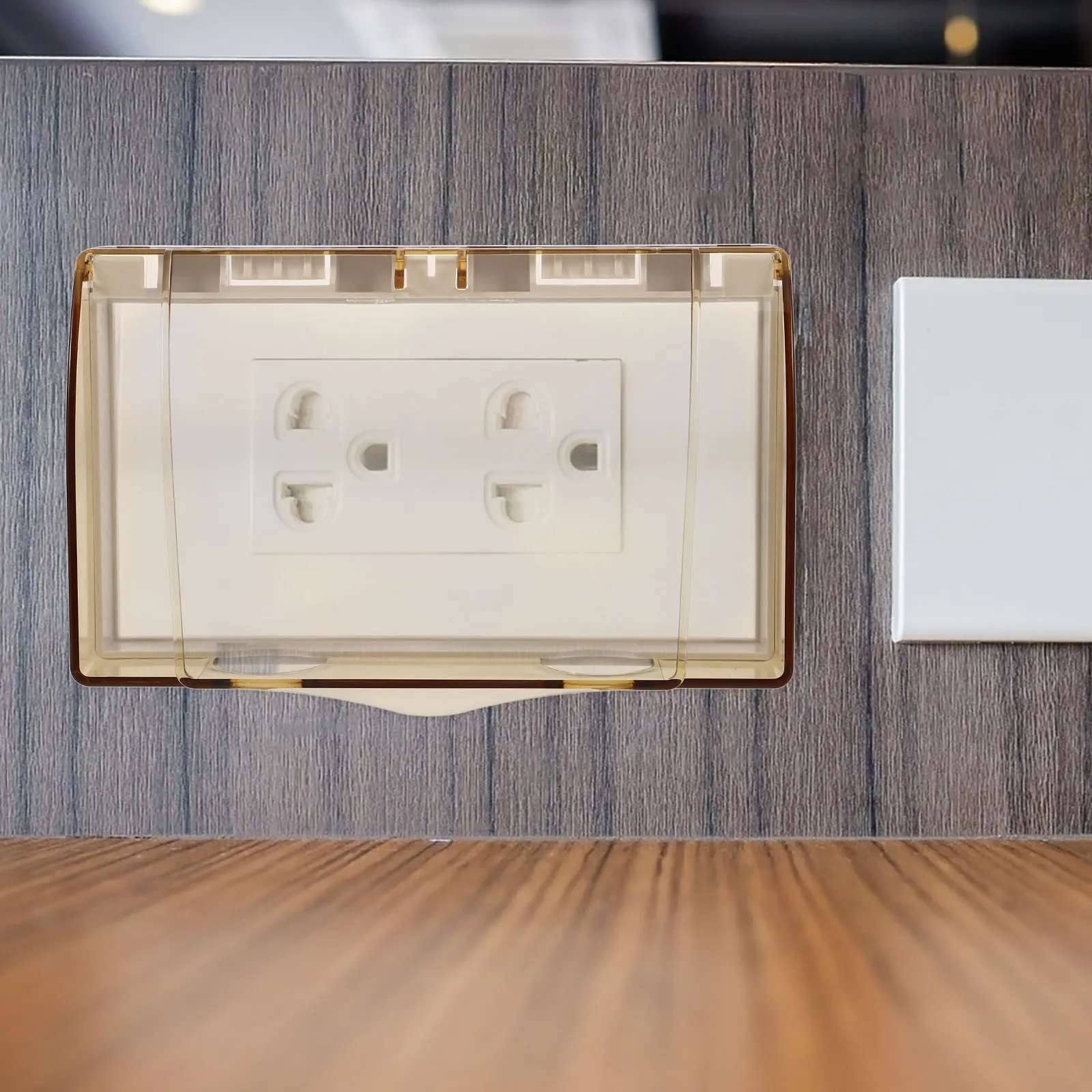 Durable 86 Type Double Gang Bathroom Socket Case Splash Proof Outlet Cover Water Resist Switch Panel Protective Plastic Wall
Durable 86 Type Double Gang Bathroom Socket Case Splash Proof Outlet Cover Water Resist Switch Panel Protective Plastic Wall