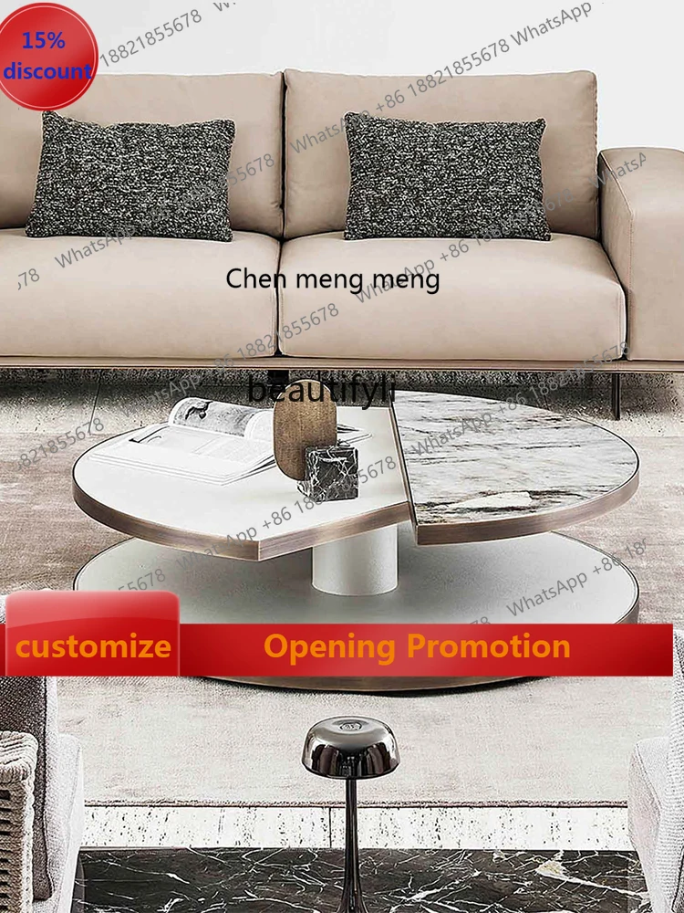 S7486 ss Mild Luxury Marble Coffee Table Living Room Stainless Steel round Table Designer Simple Italian Modern Style High-End T
S7486 ss Mild Luxury Marble Coffee Table Living Room Stainless Steel round Table Designer Simple Italian Modern Style High-End T