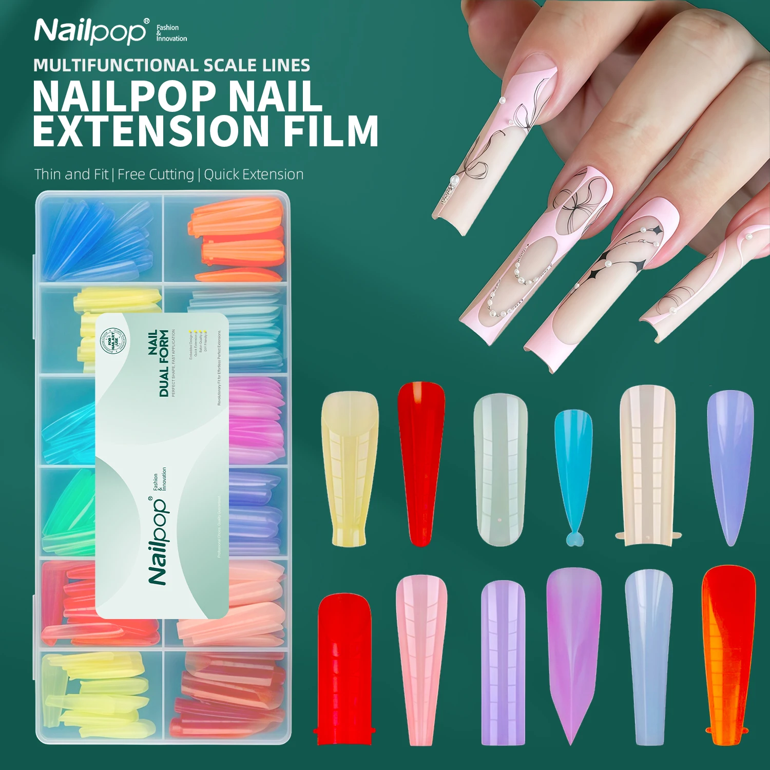 Nailpop Multiple Shape Colorful Dual Form Reusable Poly Gel Nail Extension For Home DIY Professional Nail Salon 75/288/360 pcs
Nailpop Multiple Shape Colorful Dual Form Reusable Poly Gel Nail Extension For Home DIY Professional Nail Salon 75/288/360 pcs