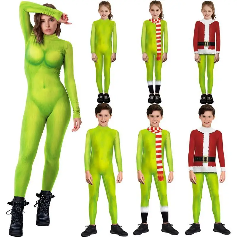Christmas Green Monster Cosplay Bodysuit Santa Claus Costume Girl Boys Jumpsuit Xmas Family Matching Suit Carnival Party Clothes
Christmas Green Monster Cosplay Bodysuit Santa Claus Costume Girl Boys Jumpsuit Xmas Family Matching Suit Carnival Party Clothes