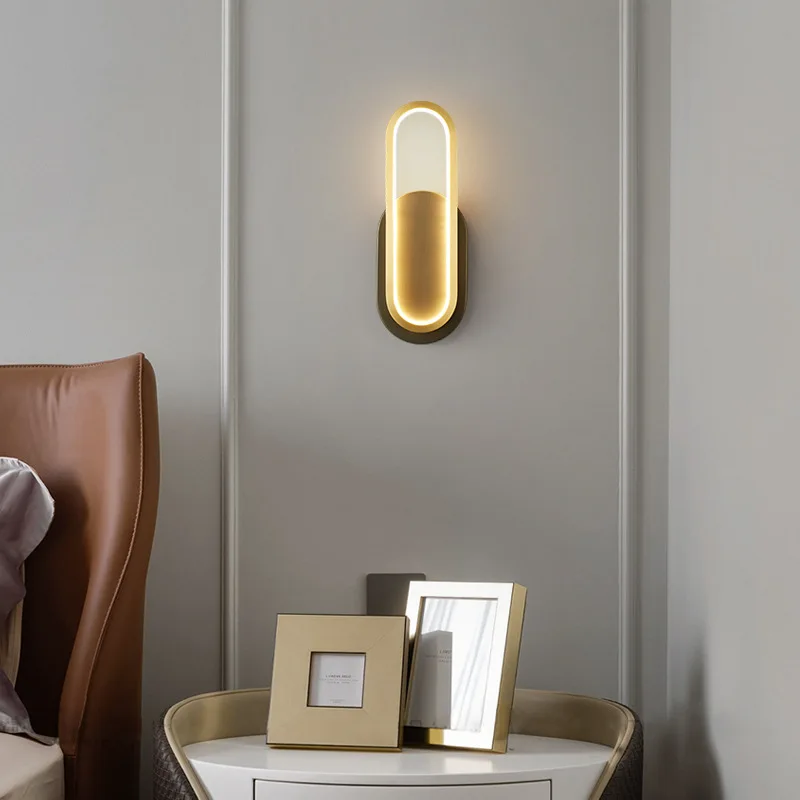 Modern minimalist hotel room restaurant wall lamp brass LED study wall lamp corridor indoor home decoration luxury bar wall lamp
Modern minimalist hotel room restaurant wall lamp brass LED study wall lamp corridor indoor home decoration luxury bar wall lamp