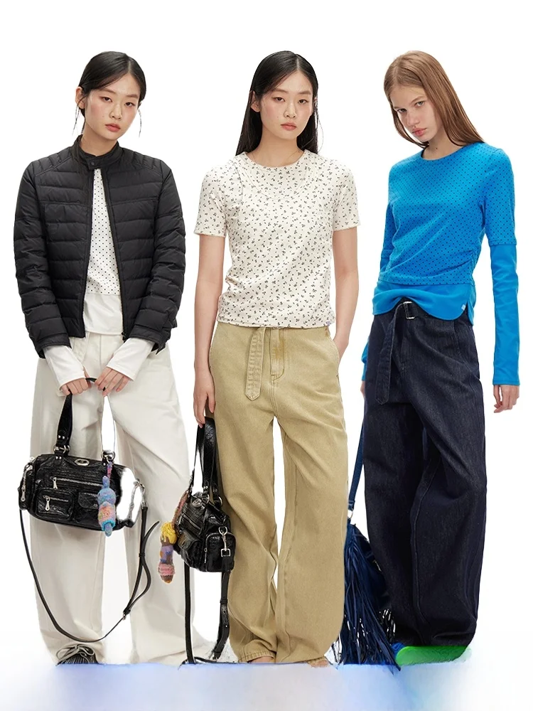 DNT Retro Designed Pure Color Casual Loose Straight Leg Jeans with Self-Belt Women's Fashion Spring Autumn Denim Pants
DNT Retro Designed Pure Color Casual Loose Straight Leg Jeans with Self-Belt Women's Fashion Spring Autumn Denim Pants