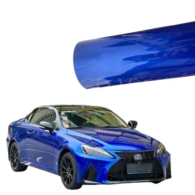 High-quality glossy metallic sapphire blue vinyl cling film. Vinyl cling film is suitable for automotive packaging
High-quality glossy metallic sapphire blue vinyl cling film. Vinyl cling film is suitable for automotive packaging