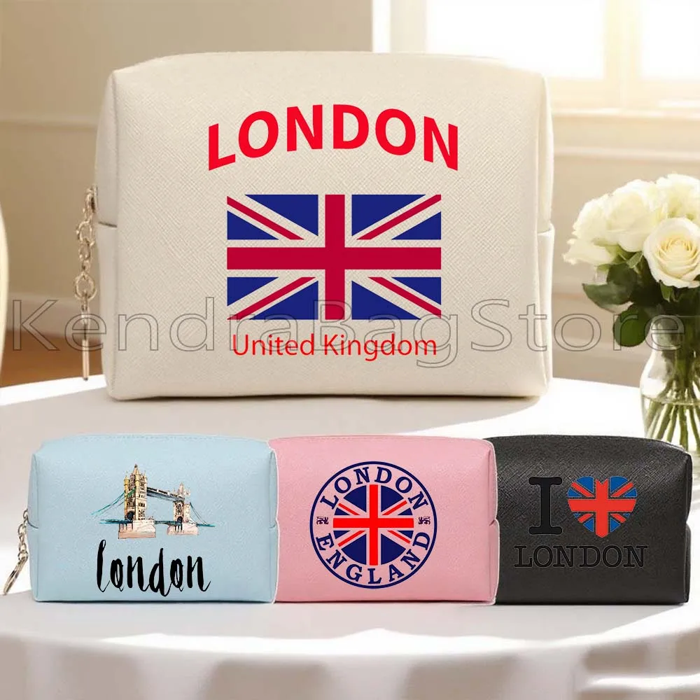 London England Bridge Phone Booth Tourist Gifts PU Leather Travel Cosmetic Bag Women Makeup Bags Waterproof Toiletry Storage Bag
London England Bridge Phone Booth Tourist Gifts PU Leather Travel Cosmetic Bag Women Makeup Bags Waterproof Toiletry Storage Bag