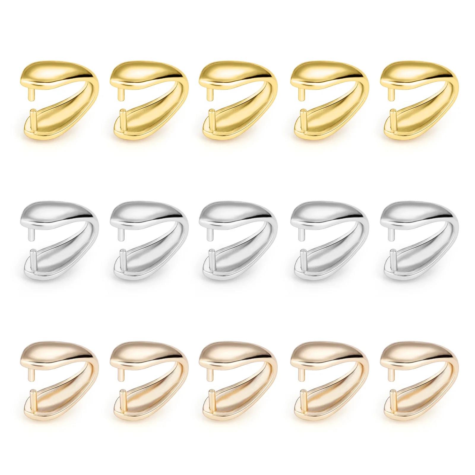 18K/14K Gold Plated Pendants Pinch Bail Clasps Brass Metal Melon Seeds Clasps For Necklace Hooks Clips Connector Accesssories
18K/14K Gold Plated Pendants Pinch Bail Clasps Brass Metal Melon Seeds Clasps For Necklace Hooks Clips Connector Accesssories