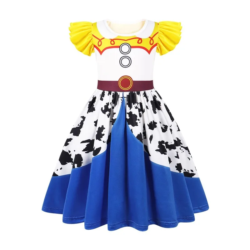 Halloween Cosplay Costume Cartoon Toy Story Cowboy Printed Short Sleeved Dress Theme Party Role Playing Outfits for Girls
Halloween Cosplay Costume Cartoon Toy Story Cowboy Printed Short Sleeved Dress Theme Party Role Playing Outfits for Girls