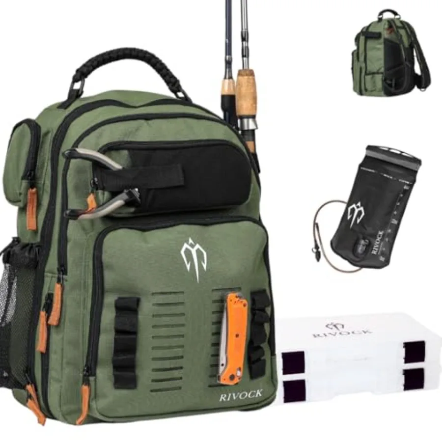 Fishing Tackle Backpack with Rod Holder 2 Tackle Boxes35L Tackle Storage Bag Insulated Cooler Backpack Hydration Bladder Hiking
Fishing Tackle Backpack with Rod Holder 2 Tackle Boxes35L Tackle Storage Bag Insulated Cooler Backpack Hydration Bladder Hiking