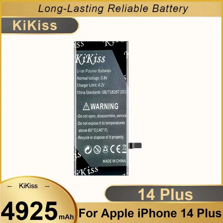 Замена аккумулятора мобильного телефона премиум-класса 4925 мАч для Apple iPhone 14 Plus
Замена аккумулятора мобильного телефона премиум-класса 4925 мАч для Apple iPhone 14 Plus