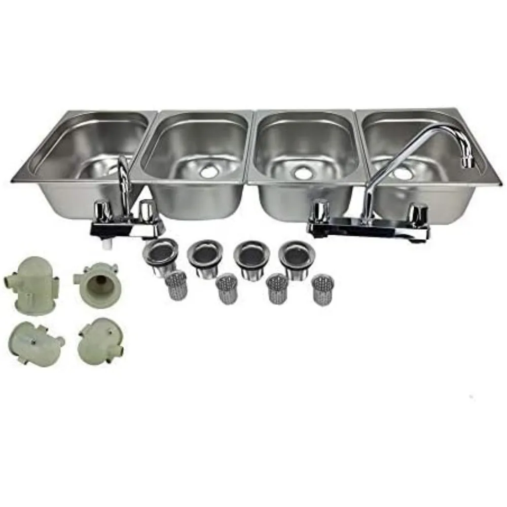 Portable Food Truck Trailer with 4 Large Compartment Sinks for Hand and Food Washing
Portable Food Truck Trailer with 4 Large Compartment Sinks for Hand and Food Washing