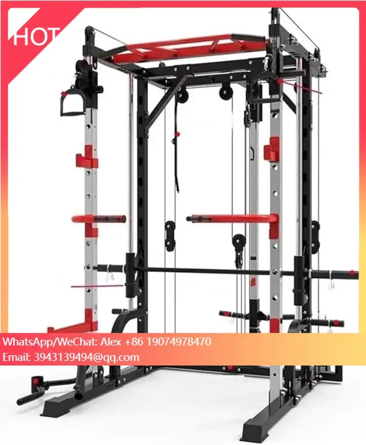 Gym Exercise Multifunction Equipment Power Rack Training Weight Functional Trainer Squat Rack Multi-Function Smith Machine