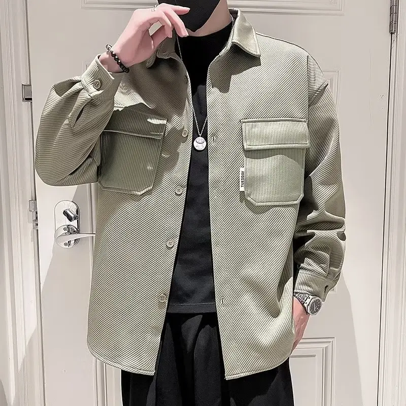 2023 Spring And Autumn New Lapel Shirt Jacket Men's Loose Knitted Lining Clothes Men's Casual Tops Boutique Clothes Simple Style
2023 Spring And Autumn New Lapel Shirt Jacket Men's Loose Knitted Lining Clothes Men's Casual Tops Boutique Clothes Simple Style