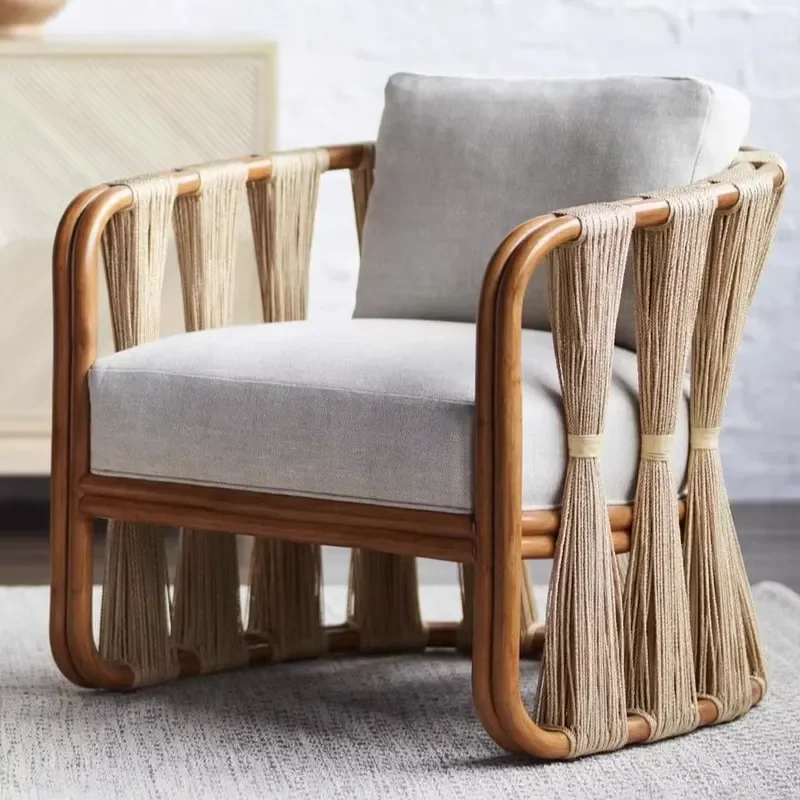 Single Sofa Chair Rattan Outdoor Homestay Balcony Courtyard Garden Southeast Asian Retro Style Creative Villa Furniture
Single Sofa Chair Rattan Outdoor Homestay Balcony Courtyard Garden Southeast Asian Retro Style Creative Villa Furniture