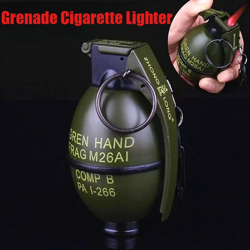 New Grenade Lighter Metal Windproof Grinding Wheel Open Fire Butane Inflatable Cigarette Lighters & Smoking Accessories Ignifier
New Grenade Lighter Metal Windproof Grinding Wheel Open Fire Butane Inflatable Cigarette Lighters & Smoking Accessories Ignifier