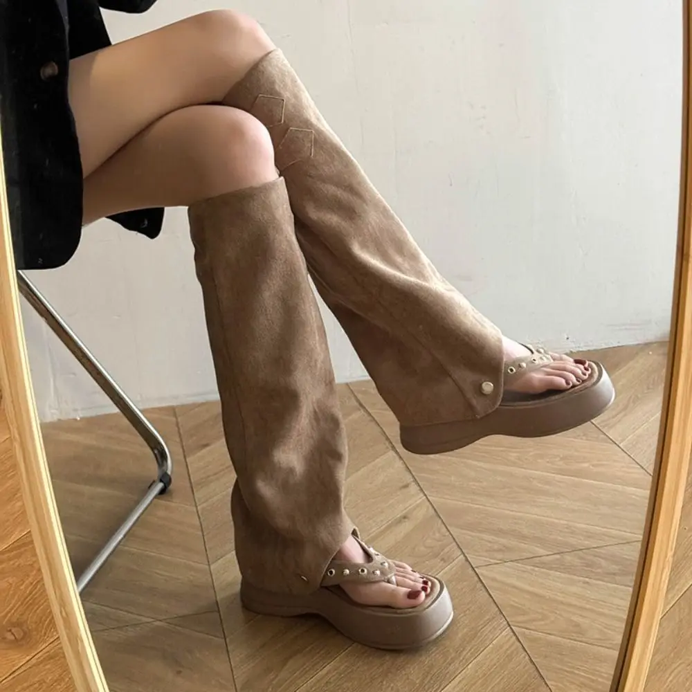 Trendy Designer Women's Sandals Boots Thick Soled Y2k Punk Open Toe Boots Belt Buckle Gothic Knee High Booties Girls
Trendy Designer Women's Sandals Boots Thick Soled Y2k Punk Open Toe Boots Belt Buckle Gothic Knee High Booties Girls