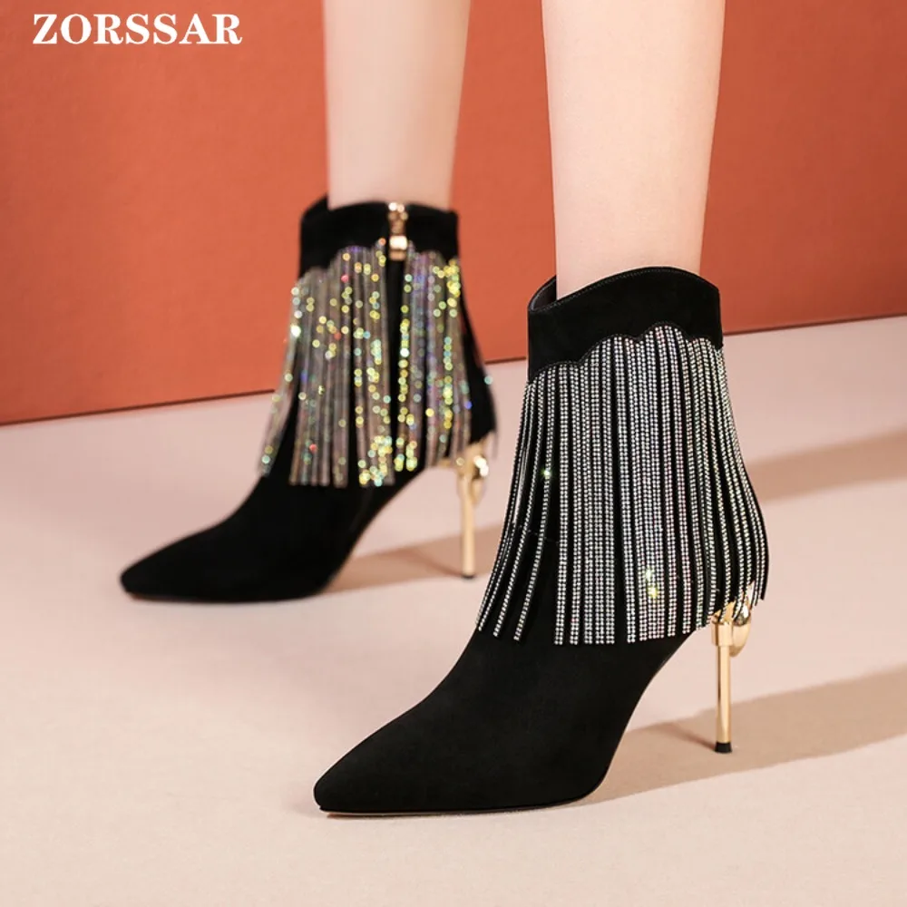 Shoes Women Boots Fashion Ankle Boot Pointed Toe Modern Boots Autumn Stiletto Suede Leather Boots High Heels Ladies Shoes 2025
Shoes Women Boots Fashion Ankle Boot Pointed Toe Modern Boots Autumn Stiletto Suede Leather Boots High Heels Ladies Shoes 2025