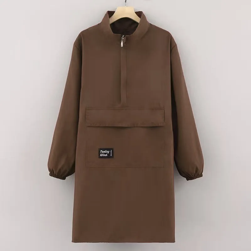 Water-Repellent Long-Sleeve Zip-Front High-Neck Smock, Simple Style, Anti-Dirt, Soft and Comfortable Protective Apron
Water-Repellent Long-Sleeve Zip-Front High-Neck Smock, Simple Style, Anti-Dirt, Soft and Comfortable Protective Apron