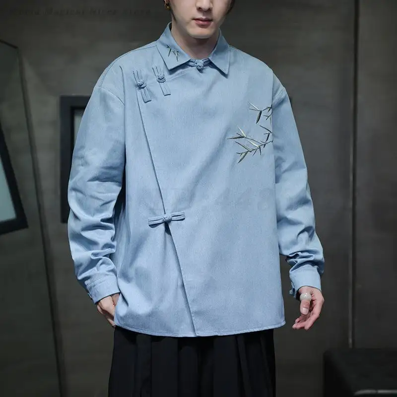 Spring Autumn Men's Retro Shirt New Chinese Style Long Sleeved Shirts Traditional Vintage Buckle Jacket Plus Size 5XL Streetwear
Spring Autumn Men's Retro Shirt New Chinese Style Long Sleeved Shirts Traditional Vintage Buckle Jacket Plus Size 5XL Streetwear