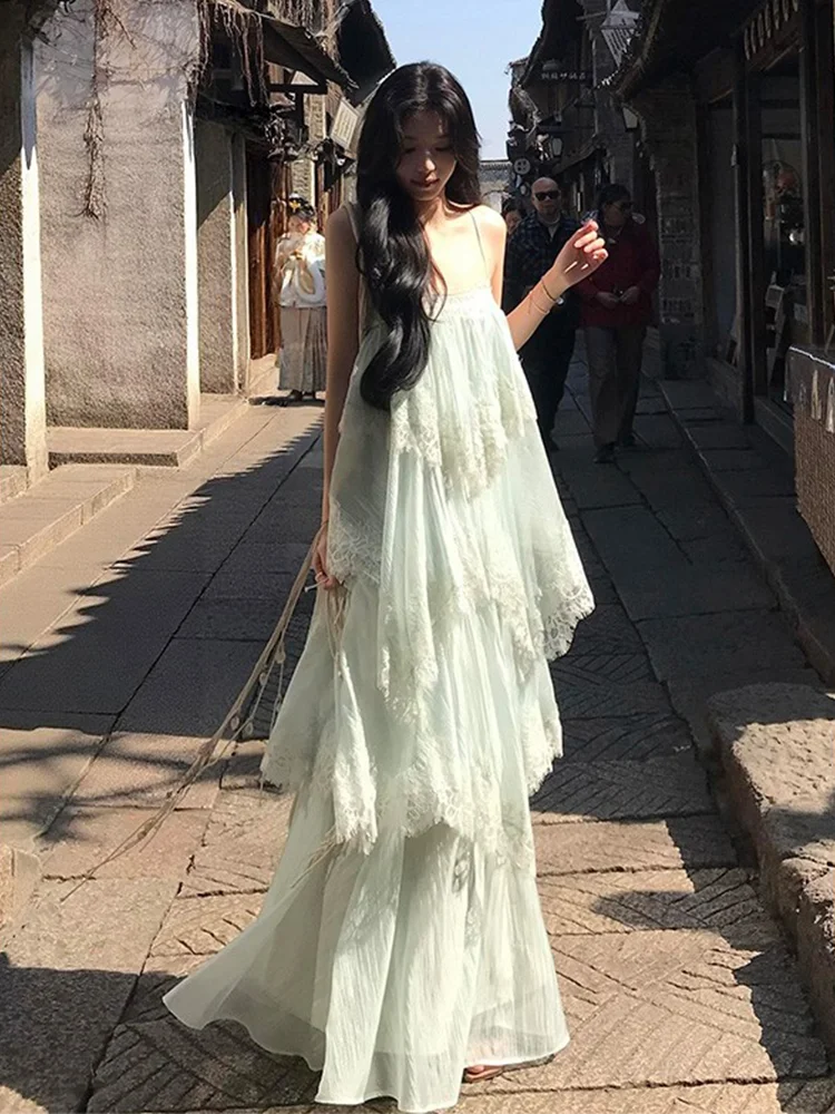 Forest Fairy Lace Mesh Asymmetrical Strapless Cake Skirt Spring Summer Vacation Gentle Style Women's Dress Polyester Fiber
Forest Fairy Lace Mesh Asymmetrical Strapless Cake Skirt Spring Summer Vacation Gentle Style Women's Dress Polyester Fiber