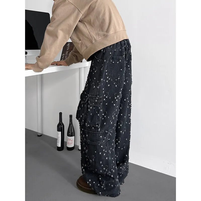 Cargo jean pants Men Wide Leg DenimLoose Straight Baggy Men's Jeans hip hop Streetwear Skateboard Neutral denim Trousers
Cargo jean pants Men Wide Leg DenimLoose Straight Baggy Men's Jeans hip hop Streetwear Skateboard Neutral denim Trousers