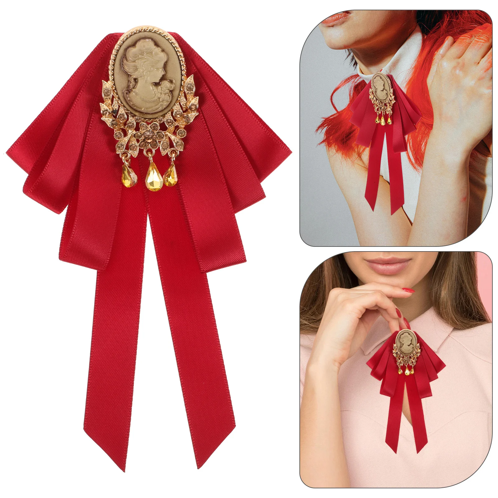 Beauty Head Tie Clothing Brooch Pin Bow Shirt Accessories Clothes Brooches Women Vintage for Lapel Collar
Beauty Head Tie Clothing Brooch Pin Bow Shirt Accessories Clothes Brooches Women Vintage for Lapel Collar