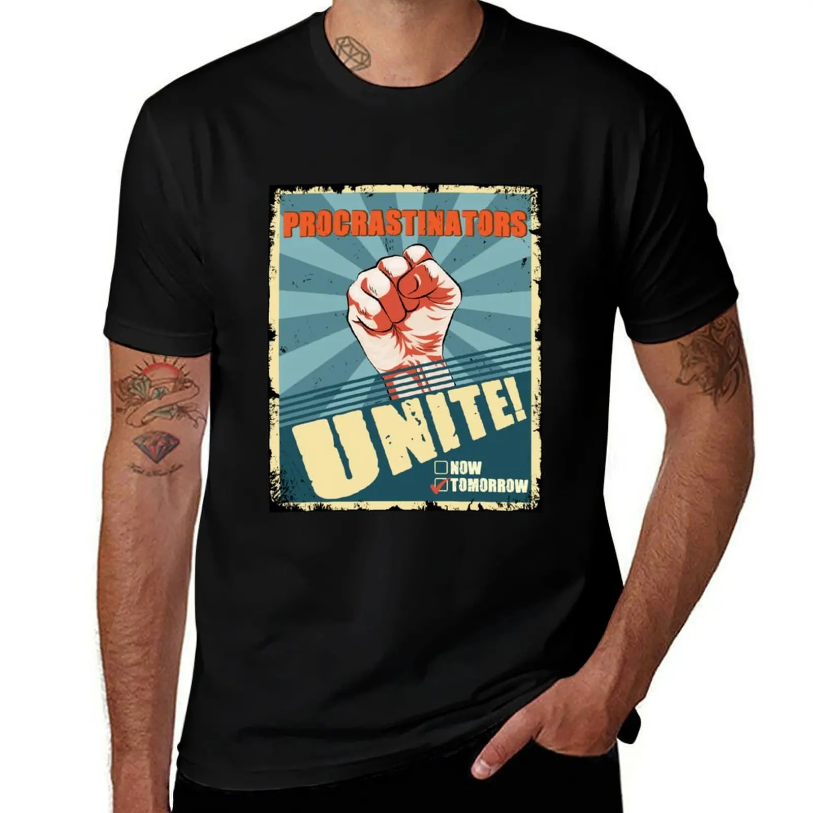 Procrastinators Unite Tomorrow Procrastination Student T-Shirt funny t shirts man cotton t shirts man 100% T-shirt
Procrastinators Unite Tomorrow Procrastination Student T-Shirt funny t shirts man cotton t shirts man 100% T-shirt
