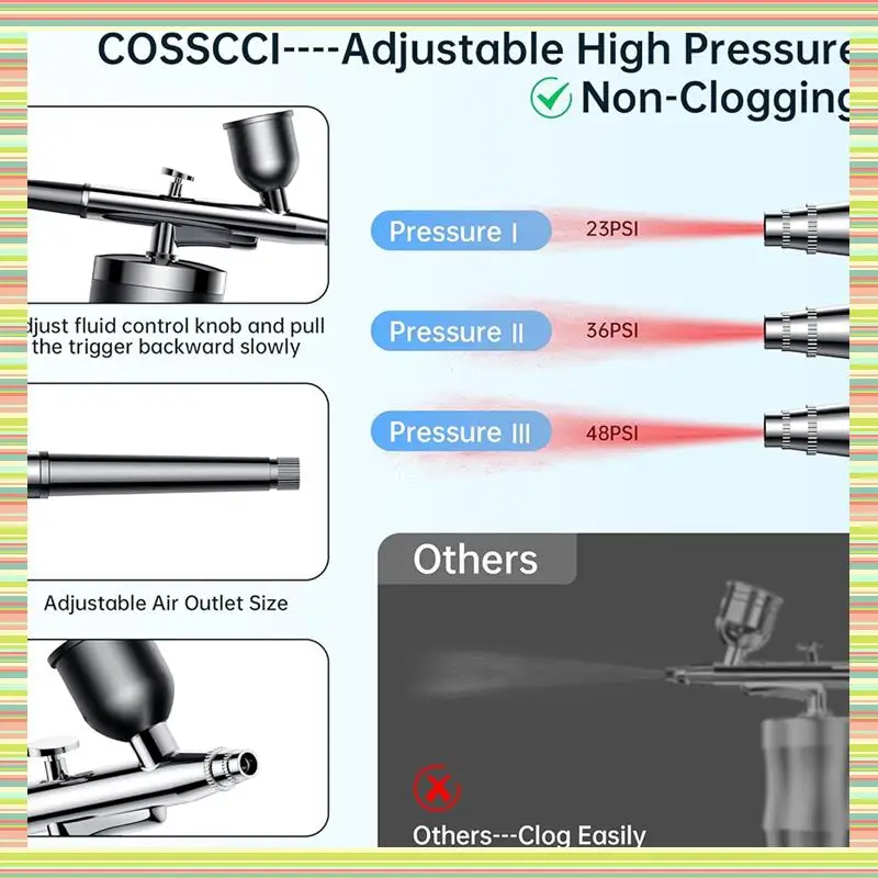 A97P Airbrush Set Portable Airbrush With Compressor Handheld Airbrush Set Ideal For Complex Tasks Such As Tattoos/Manicures
A97P Airbrush Set Portable Airbrush With Compressor Handheld Airbrush Set Ideal For Complex Tasks Such As Tattoos/Manicures