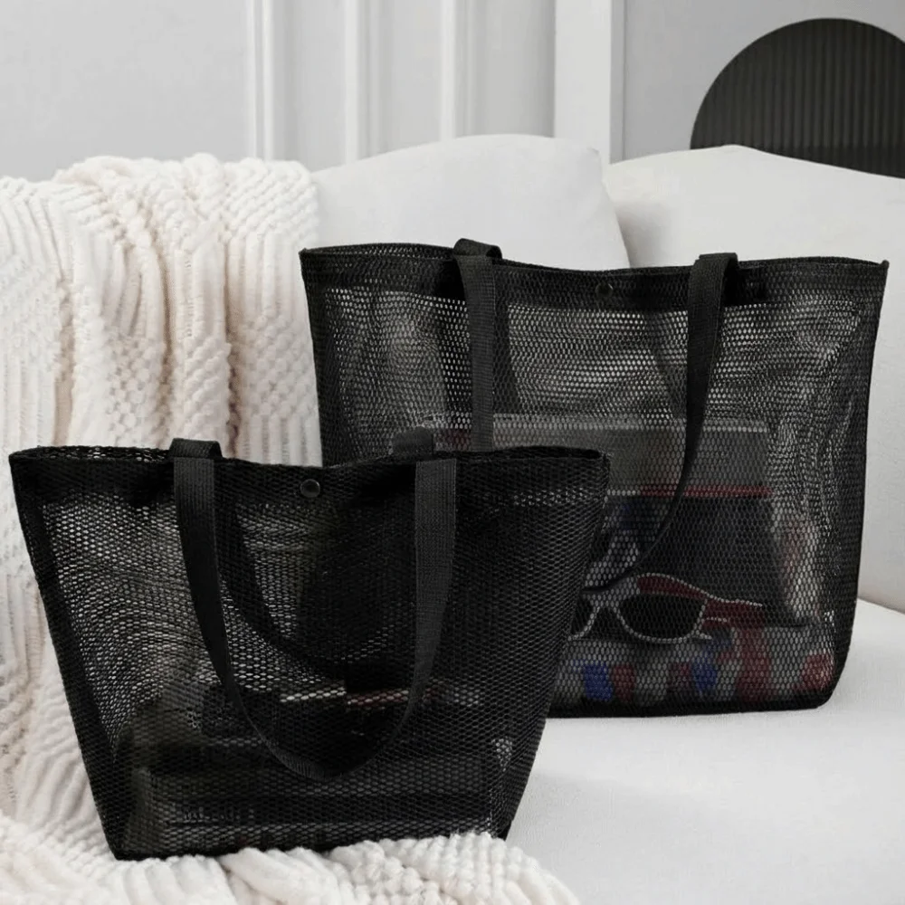 Large Capacity Mesh Beach Bag Portable Lightweight Shoulder Handbag Hollow Pocket Transparent Mesh Toiletries Organizer
Large Capacity Mesh Beach Bag Portable Lightweight Shoulder Handbag Hollow Pocket Transparent Mesh Toiletries Organizer