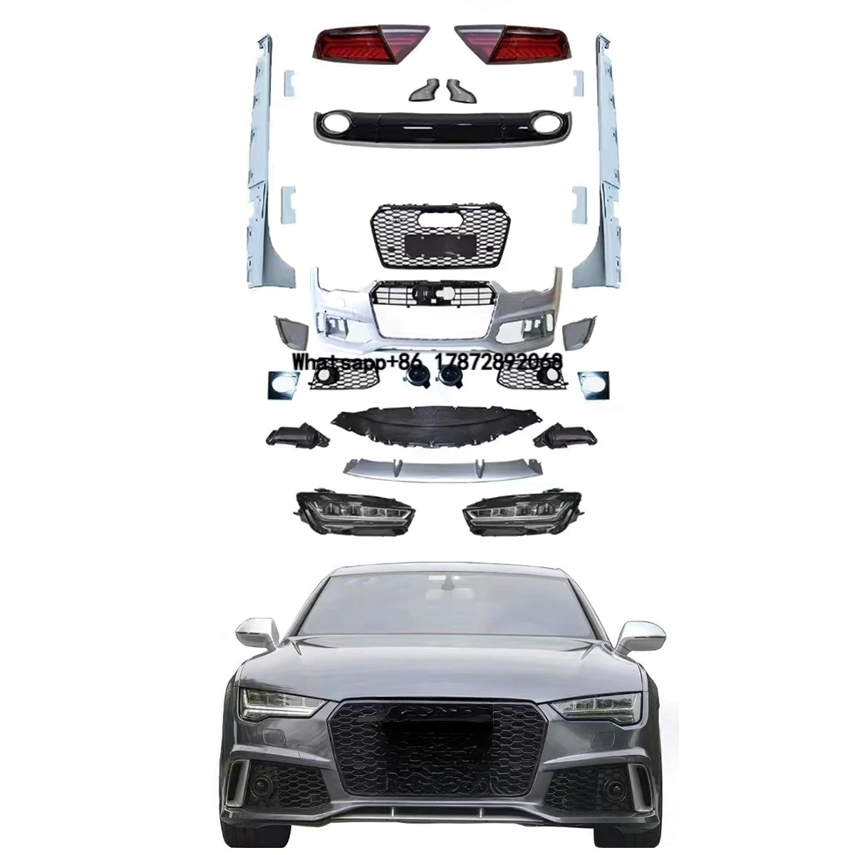New Arrival Car Bumpers Body Kit for A7 C7 C7PA 2012-2015 Modification to 2016-2018 Look Like.
New Arrival Car Bumpers Body Kit for A7 C7 C7PA 2012-2015 Modification to 2016-2018 Look Like.