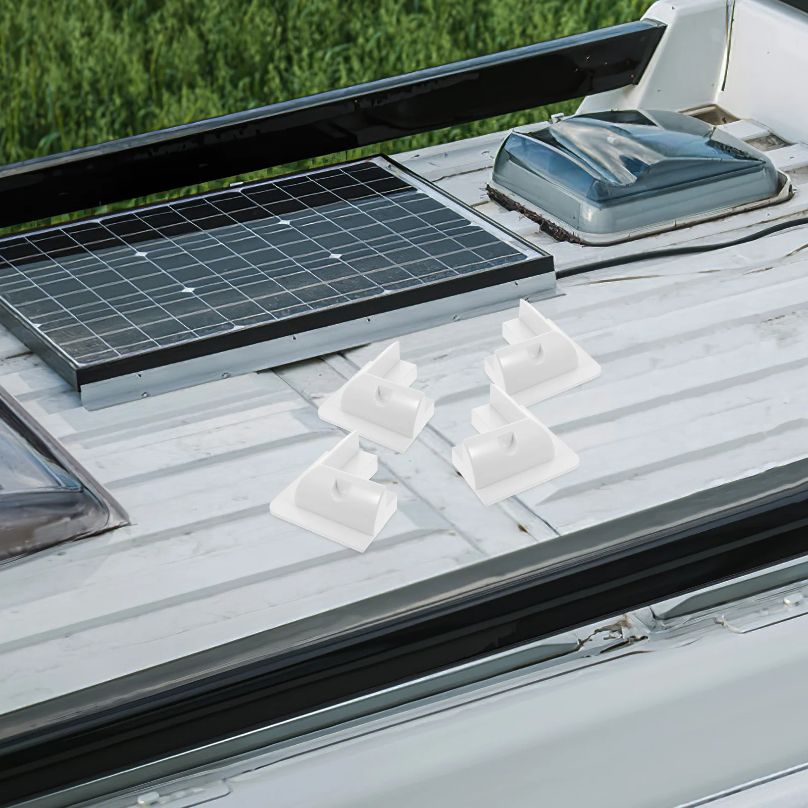 4pcs Sturdy Photovoltaic Solar Panel Mount Brackets No Drilling Required for RV Boat Camper Trailer Flat Roof
4pcs Sturdy Photovoltaic Solar Panel Mount Brackets No Drilling Required for RV Boat Camper Trailer Flat Roof