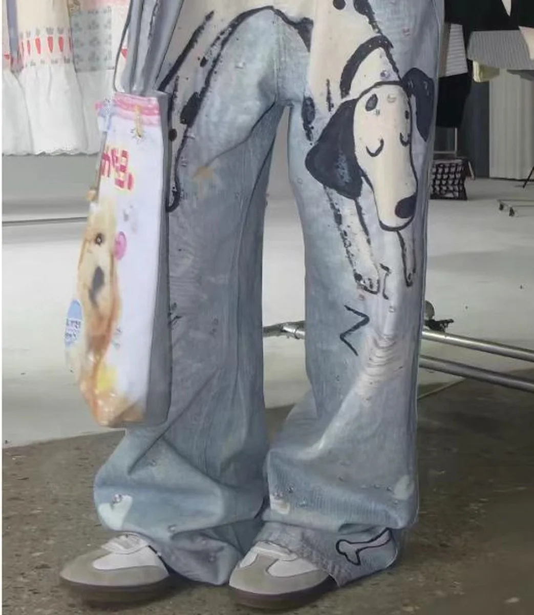 American Retro Spotted Dog Shattered Diamond Jeans Women 2025 Spring Autumn New High-Waist Loose Straight Floor Trousers
American Retro Spotted Dog Shattered Diamond Jeans Women 2025 Spring Autumn New High-Waist Loose Straight Floor Trousers
