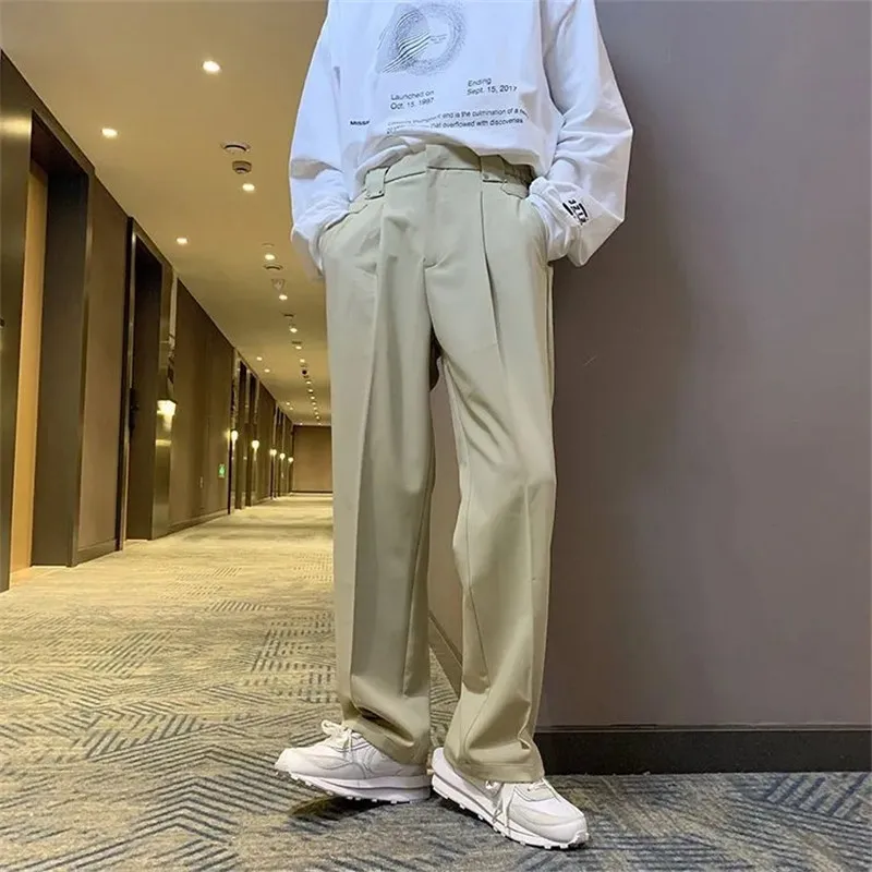 Suit Pants Men Spring Autumn Streetwear Fashion Solid Casual Trousers Male Casual Pocket Straight Nine Points Pants
Suit Pants Men Spring Autumn Streetwear Fashion Solid Casual Trousers Male Casual Pocket Straight Nine Points Pants