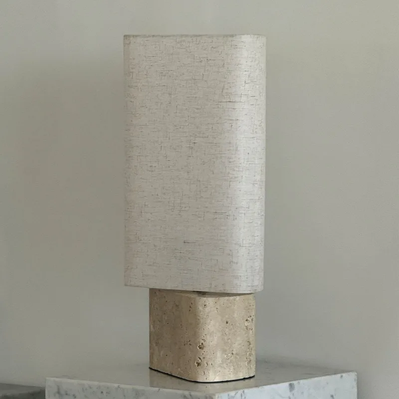 100% Natural Travertine French Wabi-Sabi Table Lamp, Ambient Bedside Light for Villa
100% Natural Travertine French Wabi-Sabi Table Lamp, Ambient Bedside Light for Villa