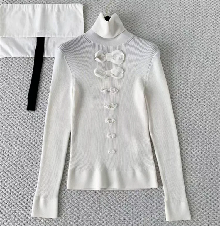 Customized European and American women's clothing for winter 2025 Long-sleeved high-neck bow wool knitted sweater
Customized European and American women's clothing for winter 2025 Long-sleeved high-neck bow wool knitted sweater
