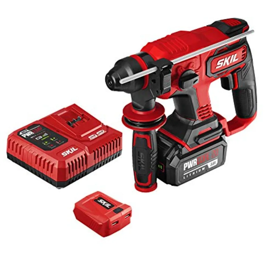PWRCore 20 Brushless 20V 7/8" Rotary Hammer Kit Includes 5.0Ah Battery PWRJump Charger and PWRAssit USB Adapter - RH1704-1
PWRCore 20 Brushless 20V 7/8" Rotary Hammer Kit Includes 5.0Ah Battery PWRJump Charger and PWRAssit USB Adapter - RH1704-1