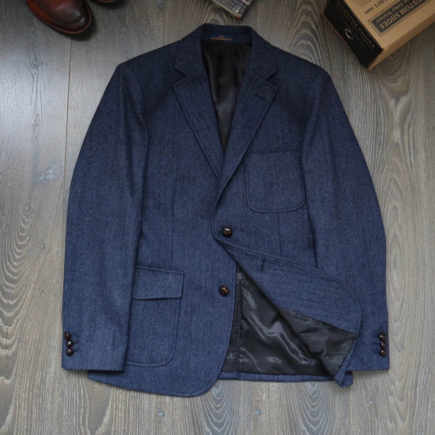 CAILW Autumn Winter American Sle Thiened Woolen Tweed Workwear Jaet Men's Busin Casual Suit Coat with Musoom Bu...
CAILW Autumn Winter American Sle Thiened Woolen Tweed Workwear Jaet Men's Busin Casual Suit Coat with Musoom Bu...