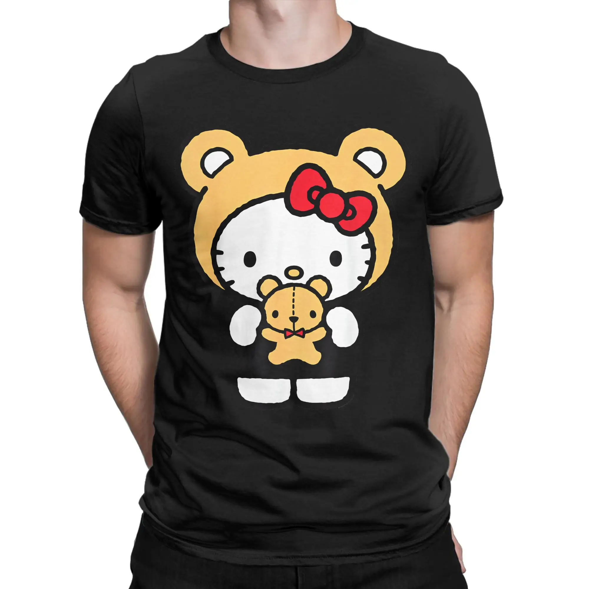 Hello Kitty Teddy Bear Dress Up Cotton T Shirt For Men's Summer Aesthetic T Shirts O Neck Hip Hop Tees Oversized Wholesale Tops
Hello Kitty Teddy Bear Dress Up Cotton T Shirt For Men's Summer Aesthetic T Shirts O Neck Hip Hop Tees Oversized Wholesale Tops