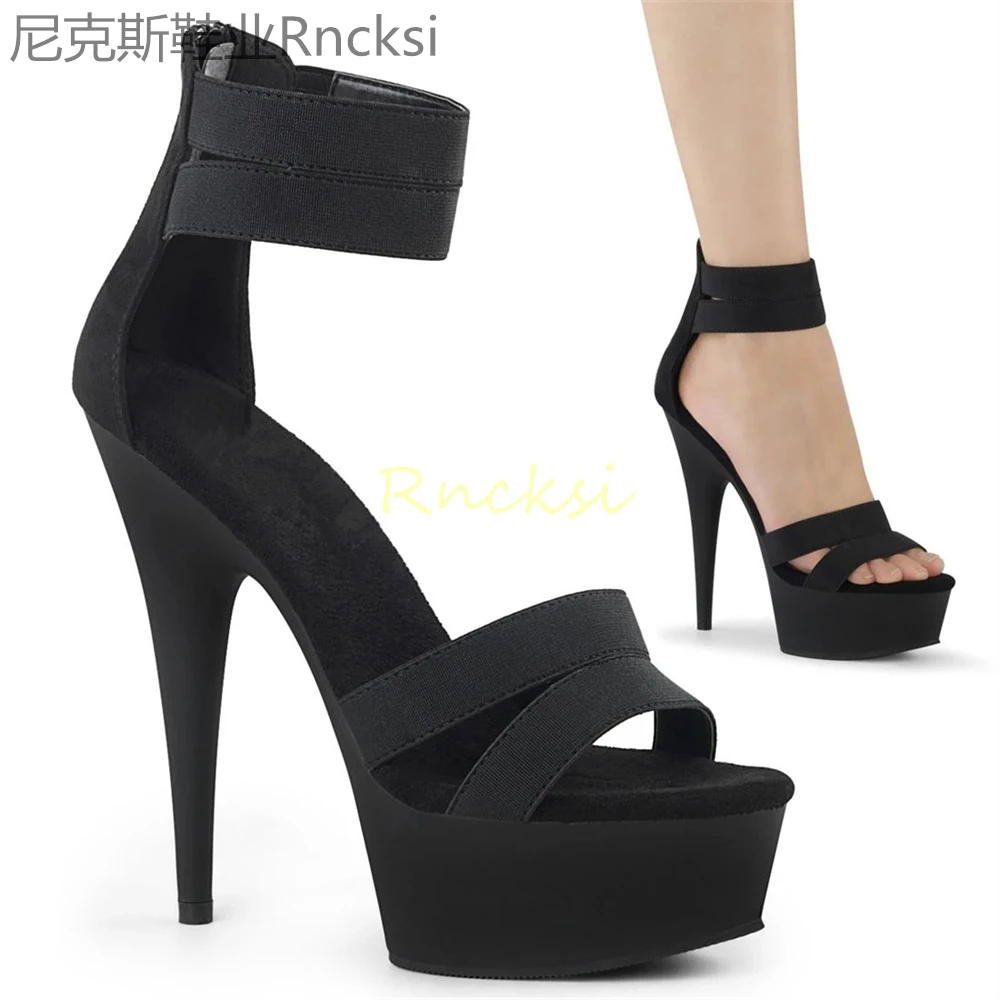 15cm New summer black hollow sandals buckle with high heels girls stiletto fashion sandals
15cm New summer black hollow sandals buckle with high heels girls stiletto fashion sandals