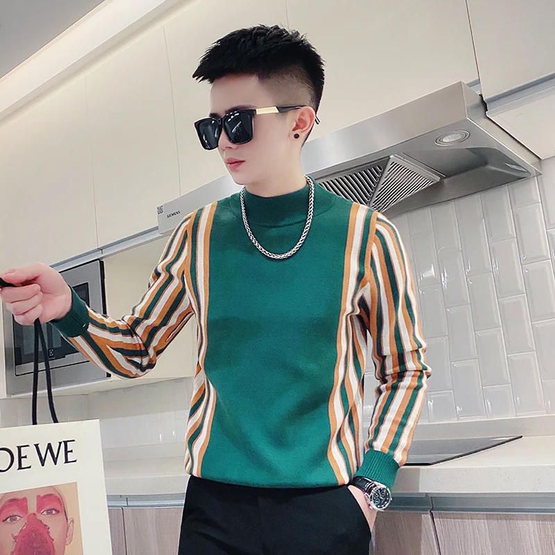 Мужской приталенный свитер в полоску, размеры XS-S, корейский стиль, с высоким воротником, длинными рукавами, повседневный, комфортный, сохраняющий форму
Мужской приталенный свитер в полоску, размеры XS-S, корейский стиль, с высоким воротником, длинными рукавами, повседневный, комфортный, сохраняющий форму