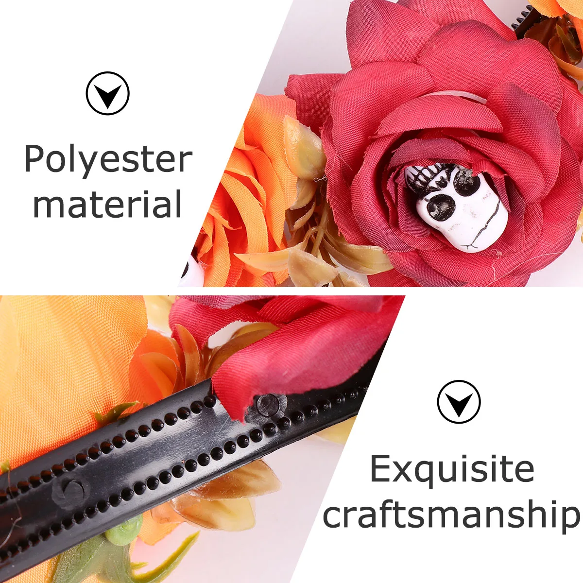Rose Skull Hair Hoops High Quality Fabric One Size Fits Most Halloween Party Accessories Birthday Cosplay Photo Props
Rose Skull Hair Hoops High Quality Fabric One Size Fits Most Halloween Party Accessories Birthday Cosplay Photo Props