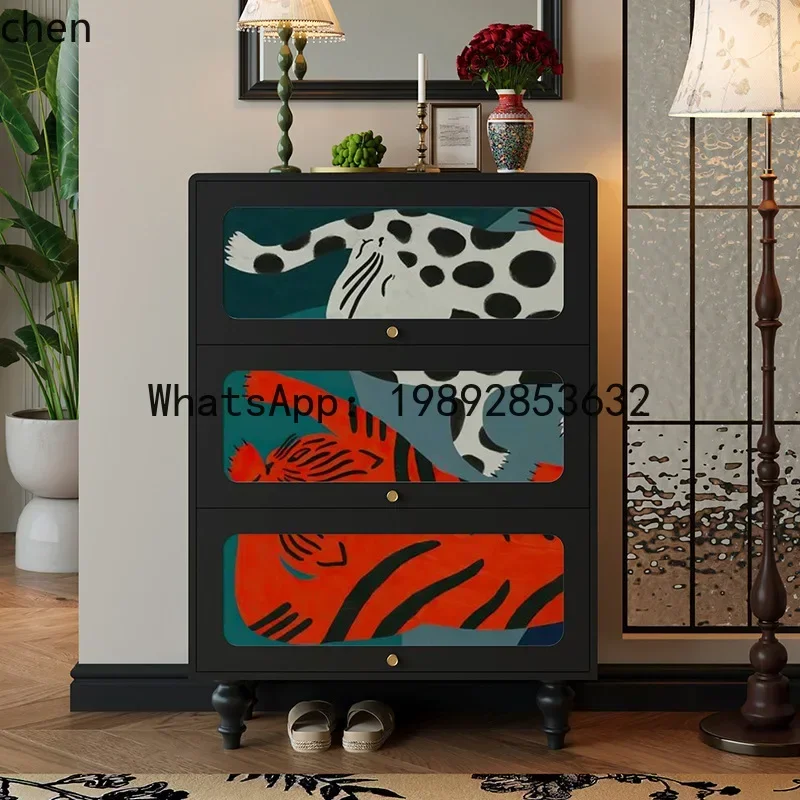 Shoe Cabinet Entryway Cabinet Home Living Room Wall-Mounted Integrated Solid Wood Functional Storage Cabinet
Shoe Cabinet Entryway Cabinet Home Living Room Wall-Mounted Integrated Solid Wood Functional Storage Cabinet