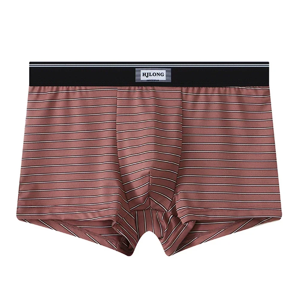 1pc Striped Men's Ice Silk Boxers Shorts Middle Waist Underwear Breathable U-convex Pouch Boxer Briefs Man Lingerie Panties
1pc Striped Men's Ice Silk Boxers Shorts Middle Waist Underwear Breathable U-convex Pouch Boxer Briefs Man Lingerie Panties